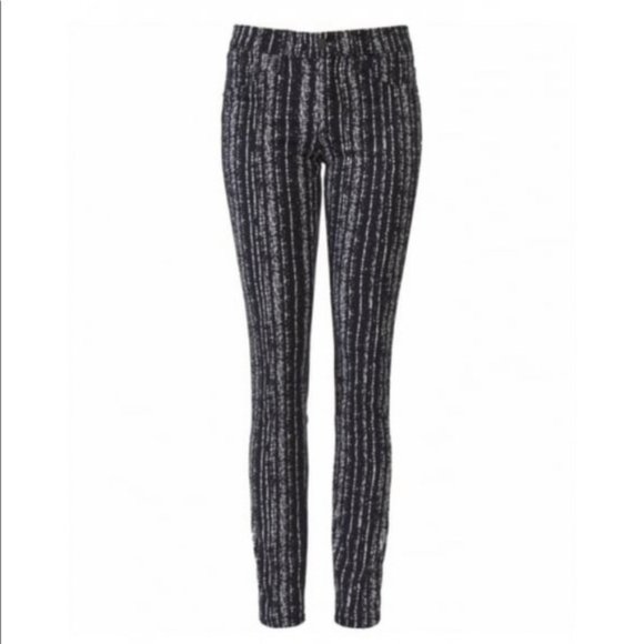 Rag & Bone The Legging Barcode Printed Knit Skinny Pants/ Jeans Size 25 - Picture 14 of 16